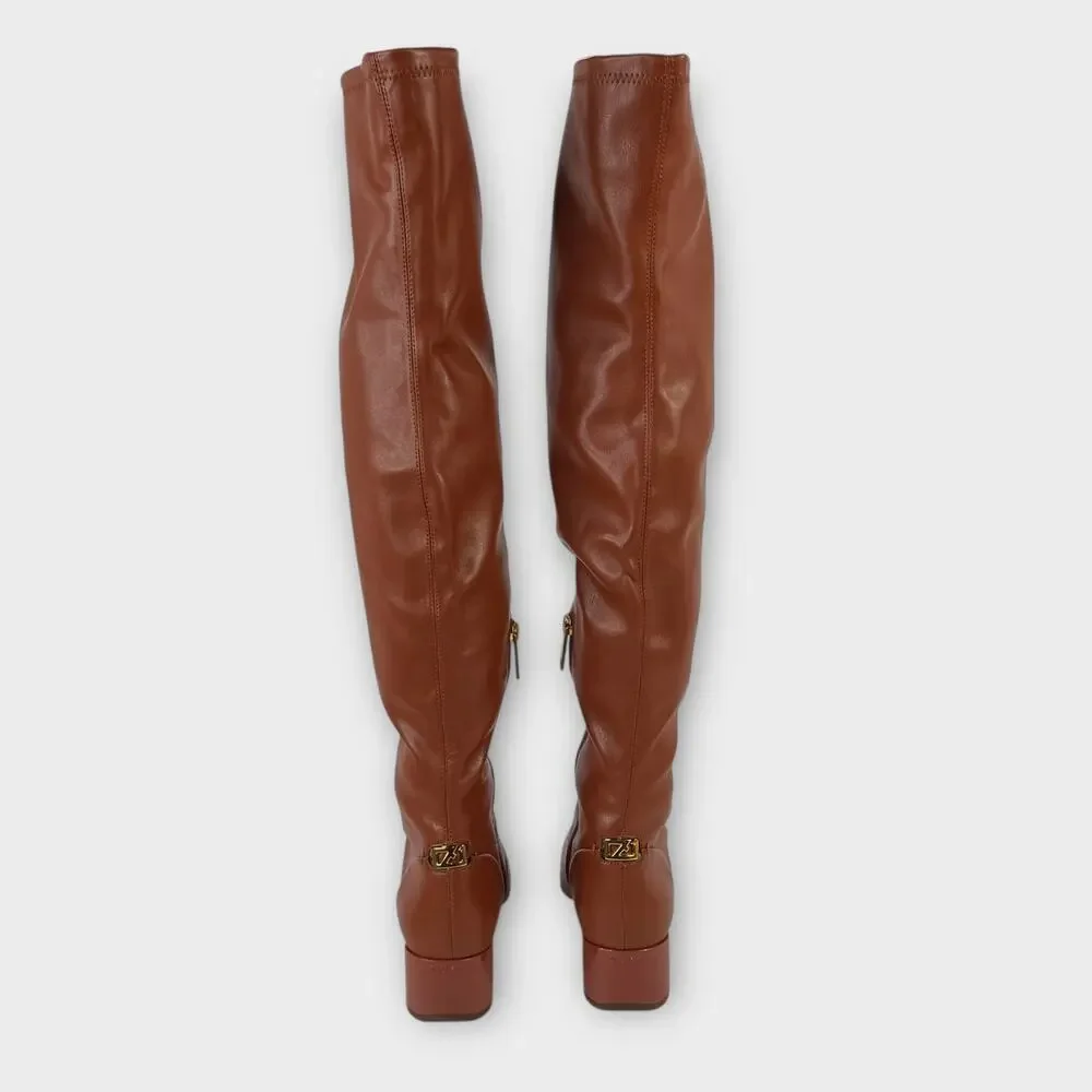 Franco Sarto Novara Faux Leather Over the Knee Boot in Brown Size 8.5 NEW